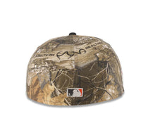 Load image into Gallery viewer, San Diego Padres New Era MLB 59FIFTY 5950 Fitted Cap Hat Real Tree Edge Camo Crown Black Visor White/Orange Logo 1998 World Series Side Patch Gray
