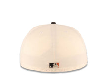 Load image into Gallery viewer, Arizona Diamondbacks New Era MLB 59FIFTY 5950 Fitted Cap Hat Cream Crown Black Visor Metallic Silver/Orange Snake Logo 2001 World Series Side Patch
