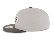 Load image into Gallery viewer, Houston Astros New Era MLB 59FIFTY 5950 Fitted Cap Hat Gray Crown Dark Gray Visor Lime Green/Red Logo 60th Anniversary Side Patch Gray UV
