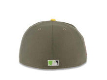 Load image into Gallery viewer, Seattle Mariners New Era MLB 59FIFTY 5950 Fitted Cap Hat Olive Green Crown Black Visor Glow White/Red/Yellow Logo 30th Anniversary Side Patch Gray UV
