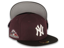 Load image into Gallery viewer, New York Yankees New Era MLB 59FIFTY 5950 Fitted Cap Hat COLOR1 Crown COLOR2 Visor COLOR3 Logo 1998 All-Star Game Side Patch
