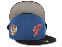 Load image into Gallery viewer, San Diego Padres New Era MLB 59FIFTY 5950 Fitted Cap Hat Blue Crown Black Visor Metallic Red/White P Script Logo 2016 All-Star Game Side Patch
