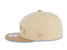 Load image into Gallery viewer, San Diego Padres New Era MLB 59FIFTY 5950 Fitted Cap Hat Vegas Gold Crown Light Brown Visor Light Brown/Yellow Script Logo 1978 All-Star Game Side Patch
