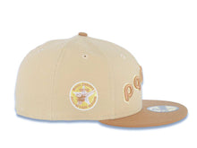 Load image into Gallery viewer, San Diego Padres New Era MLB 59FIFTY 5950 Fitted Cap Hat Vegas Gold Crown Light Brown Visor Light Brown/Yellow Script Logo 1978 All-Star Game Side Patch
