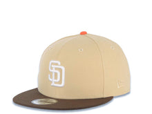 Load image into Gallery viewer, San Diego Padres New Era MLB 9FIFTY 950 Snapback Cap Hat Vegas Gold Crown Brown Visor White Logo 25th Anniversary Side Patch Green UV
