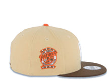 Load image into Gallery viewer, San Diego Padres New Era MLB 9FIFTY 950 Snapback Cap Hat Vegas Gold Crown Brown Visor White Logo 25th Anniversary Side Patch Green UV
