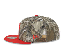 Load image into Gallery viewer, Mexico New Era 59FIFTY 5950 Fitted Cap Hat Real Tree Edge Camo Crown Red Visor Glow White/Red Logo Mexico Flag Side Patch Green UV
