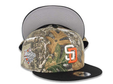 Load image into Gallery viewer, San Diego Padres New Era MLB 9FIFTY 950 Snapback Cap Hat Real Tree Edge Camo Crown Black Visor White/Orange Logo 1998 World Series Side Patch Gray UV
