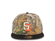 Load image into Gallery viewer, San Diego Padres New Era MLB 9FIFTY 950 Snapback Cap Hat Real Tree Edge Camo Crown Black Visor White/Orange Logo 1998 World Series Side Patch Gray UV
