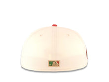 Load image into Gallery viewer, San Diego Padres New Era MLB 59FIFTY 5950 Fitted Cap Hat Cream Crown Red Visor Khaki/Brown/Green Logo 50th Anniversary Side Patch Green UV
