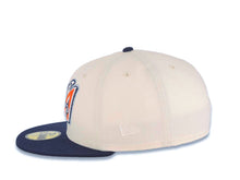 Load image into Gallery viewer, Los Angeles Anaheim Angels New Era MLB 59FIFTY 5950 Fitted Cap Hat Cream Crown Navy Visor Orange/Metallic Gray Logo Batterman Batty Side Patch

