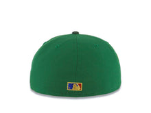 Load image into Gallery viewer, Chicago Cubs New Era MLB 59FIFTY 5950 Fitted Cap Hat Green Crown Green Visor Metallic Brown/Blue/Green Logo Be Alert For Foul Balls Side Patch
