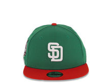 Load image into Gallery viewer, (Youth) San Diego Padres New Era MLB 9FIFTY 950 Kid Snapback Cap Hat Green Crown Red Visor White Logo 40th Anniversary Side Patch Gray UV
