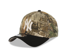 Load image into Gallery viewer, (Glow In The Dark) New York Yankees New Era MLB 9FORTY 940 Adjustable A-Frame Cap Hat Real Tree Edge Camo Crown Black Visor Glow White Logo Side Batty
