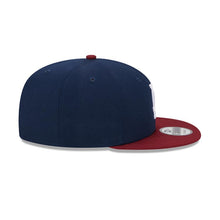 Load image into Gallery viewer, (Youth) Los Angeles Dodgers New Era MLB 9FIFTY 950 Kid Snapback Cap Hat Navy Blue Crown Maroon Visor White Logo (2-Tone Color Pack)
