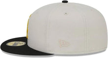 Load image into Gallery viewer, Chicago White Sox New Era MLB 59FIFTY 5950 Fitted Cap Hat Stone Crown Black Visor Metallic Gold Logo 95th Anniversary Side Patch Gray UV
