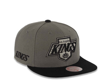 Los Angeles Kings Mitchell & Ness NHL Snapback Cap Hat Dark Gray Crown Black Visor Black/Silver Logo
