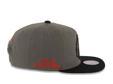 Load image into Gallery viewer, Chicago Blackhawks Mitchell &amp; Ness NHL Snapback Cap Hat Dark Gray Crown Black Visor Team Color Logo Red UV
