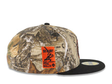 Load image into Gallery viewer, Chicago Cubs New Era MLB 59FIFTY 5950 Fitted Cap Hat Real Tree Edge Camo Crown Black Visor Dark Brown/Orange Logo Be Alert For Foul Balls Side Patch
