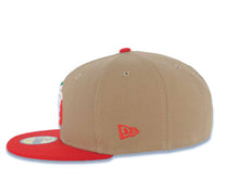 Load image into Gallery viewer, San Diego Padres New Era MLB 59FIFTY 5950 Fitted Cap Hat Khaki Crown Red Visor Green/White/Red Logo Mexico Flag Side Patch
