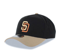 Load image into Gallery viewer, San Diego Padres New Era MLB 9FORTY 940 Adjustable Cap Hat Black Crown Wheat Visor Team Color Logo 25th Anniversary Side Patch
