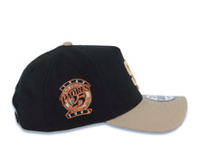 Load image into Gallery viewer, San Diego Padres New Era MLB 9FORTY 940 Adjustable Cap Hat Black Crown Wheat Visor Team Color Logo 25th Anniversary Side Patch
