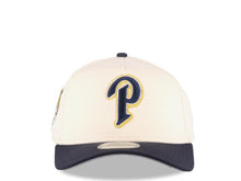 Load image into Gallery viewer, San Diego Padres New Era MLB 9FORTY 940 Adjustable A-Frame Snapback Cap Hat Cream Crown Navy Blue Visor Navy/Metallic Gold Logo 40th Anniversary Patch
