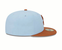 Load image into Gallery viewer, San Diego Padres New Era MLB 59FIFTY 5950 Fitted Cap Hat Sky Blue Crown Dark Orange Visor Dark Orange Logo (2-Tone Color Pack)
