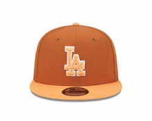 Load image into Gallery viewer, Los Angeles Dodgers New Era MLB 9FIFTY 950 Snapback Cap Hat Dark Orange Crown Orange Visor Orange/White Logo (2-Tone Color Pack)
