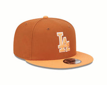 Load image into Gallery viewer, Los Angeles Dodgers New Era MLB 9FIFTY 950 Snapback Cap Hat Dark Orange Crown Orange Visor Orange/White Logo (2-Tone Color Pack)
