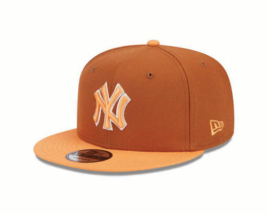 New York Yankees New Era MLB 9FIFTY 950 Snapback Cap Hat Dark Orange Crown Orange Visor Orange/White Logo (2-Tone Color Pack)