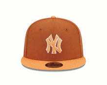 Load image into Gallery viewer, New York Yankees New Era MLB 9FIFTY 950 Snapback Cap Hat Dark Orange Crown Orange Visor Orange/White Logo (2-Tone Color Pack)
