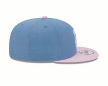 Load image into Gallery viewer, Los Angeles Dodgers New Era MLB 9FIFTY 950 Snapback Cap Hat Dark Sky Blue Crown Pink Visor Pink/White Logo (2-Tone Color Pack)
