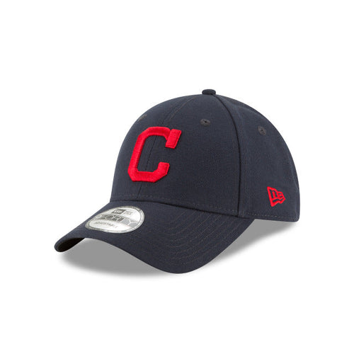 Cleveland Indians New Era MLB 9FORTY 940 Adjustable Cap Hat Team Color Dark Navy Crown/Visor Red C Logo