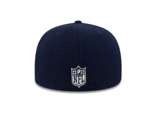 Load image into Gallery viewer, Dallas Cowboys Reebok Fitted Cap Hat Navy Crown/Visor Team Color Superlogo Big Large Logo
