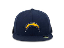 Load image into Gallery viewer, San Diego Chargers Reebok NFL Fitted Cap Hat Navy Crown/Visor Team Color Logo With Ear Band
