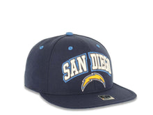 Load image into Gallery viewer, San Diego Chargers Reebok NFL Fitted Cap Hat Navy Blue Crown/Visor Team Color Text Arch Logo
