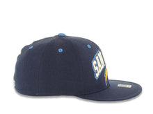Load image into Gallery viewer, San Diego Chargers Reebok NFL Fitted Cap Hat Navy Blue Crown/Visor Team Color Text Arch Logo
