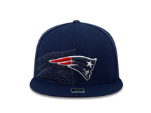 Load image into Gallery viewer, New England Patriots Reebok NFL Fitted Cap Hat Navy Crown/Visor Team Color Logo With Shadow Tonal Logo
