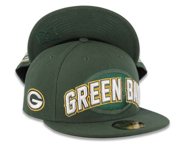 Green Bay Packers New Era NFL 59FIFTY 5950 Fitted Cap Hat Green Crown/Visor Team Color Logo (2012 Draft)