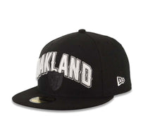 Load image into Gallery viewer, Oakland Raiders New Era NFL 59FIFTY 5950 Fitted Cap Hat Black Crown/Visor Team Color Logo (2012 Draft)
