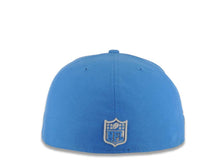 Load image into Gallery viewer, Detroit Lions New Era NFL 59FIFTY 5950 Fitted Sideline Cap Hat Sky Blue Crown/Visor White/Sky Blue Text Logo

