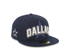 Load image into Gallery viewer, Dallas Cowboys New Era NFL 59FIFTY 5950 Fitted Cap Hat Light Navy Blue Crown/Visor White Script Logo (2012 Draft)
