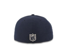 Load image into Gallery viewer, Dallas Cowboys New Era NFL 59FIFTY 5950 Fitted Cap Hat Light Navy Blue Crown/Visor White Script Logo (2012 Draft)
