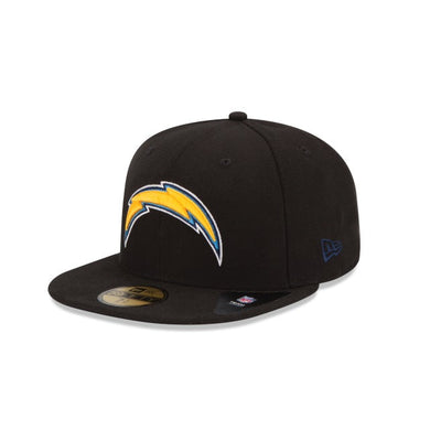 Los Angeles Chargers New Era NFL 59FIFTY 5950 Fitted Cap Hat Black Crown/Visor Team Color Logo 