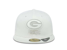 Load image into Gallery viewer, Green Bay Packers New Era NFL 59FIFTY 5950 Fitted Cap Hat White Crown/Visor White/Gray Logo
