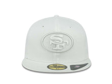 Load image into Gallery viewer, San Francisco 49ers New Era 59FIFTY 5950 Fitted Cap Hat White Crown/Visor White/Gray Logo
