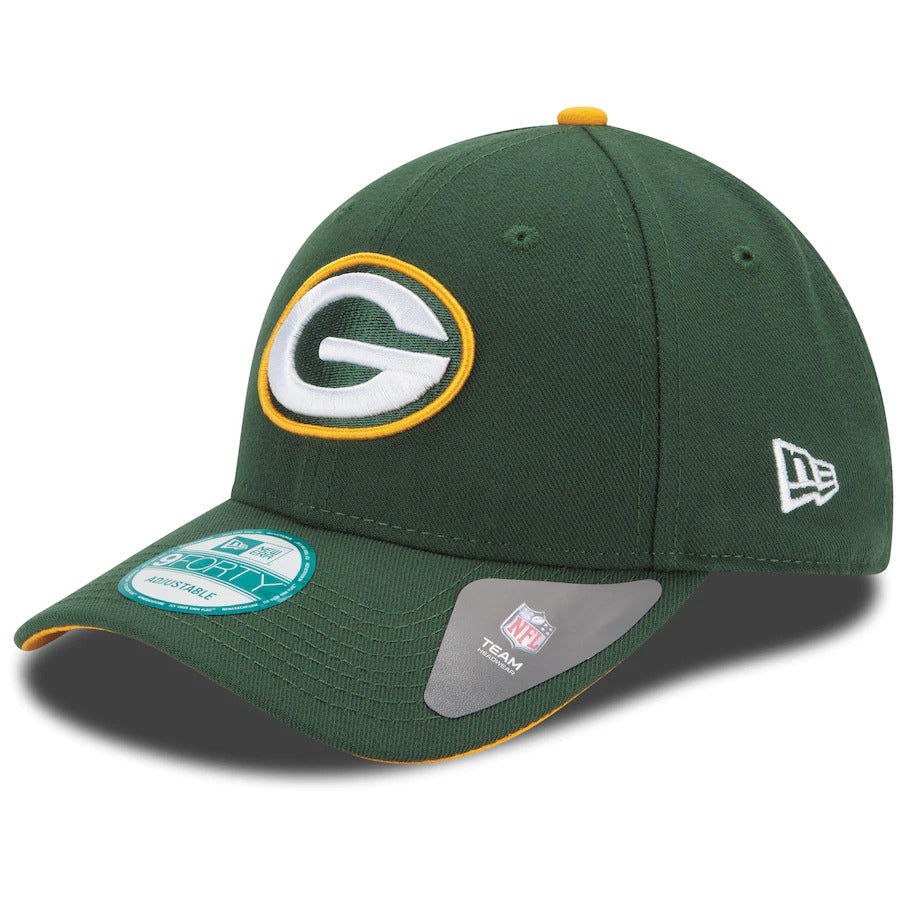 Green Bay Packers New Era NFL 9FORTY 940 Adjustable Cap Hat Green Crown/Visor Team Color Logo
