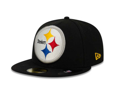 Pittsburgh Steelers New Era NFL 59FIFTY 5950 Fitted Cap Hat Black Crown/Visor XL Team Color Logo
