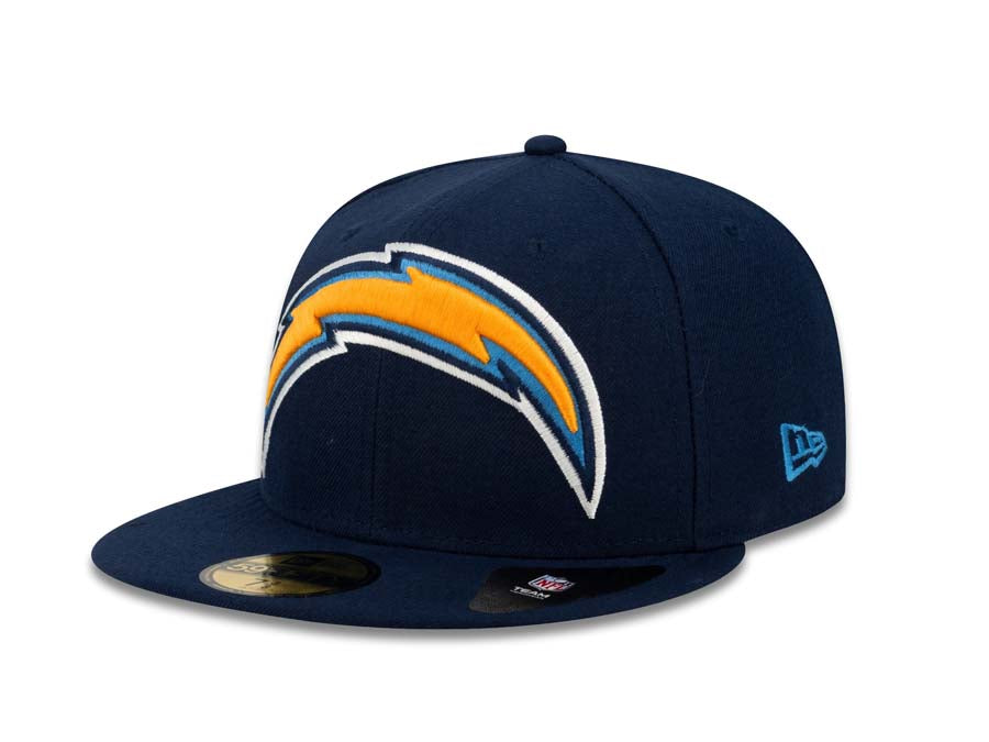 San Diego Chargers New Era NFL 59FIFTY 5950 Fitted Cap Hat Navy Crown/Visor XL Team Color Logo